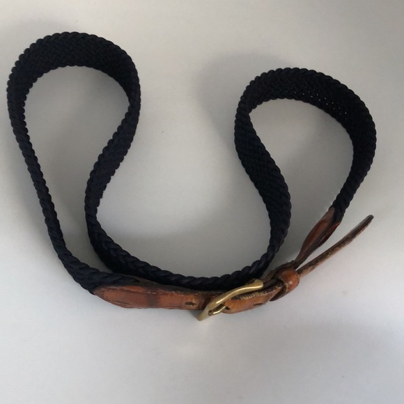 Navy Blue Belt with brass hardware. - Picture 6 of 7